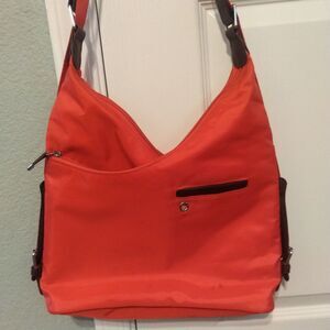 Baggallini Women's Orange Criss Cross Crossbody Shoulder Bag Multiple Pockets